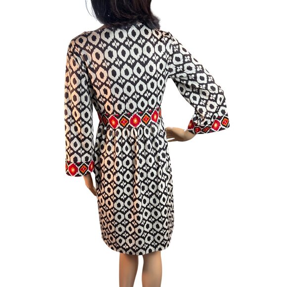 Avon V-Neck Boho Print Mini Dress Size Small - Picture 4 of 6